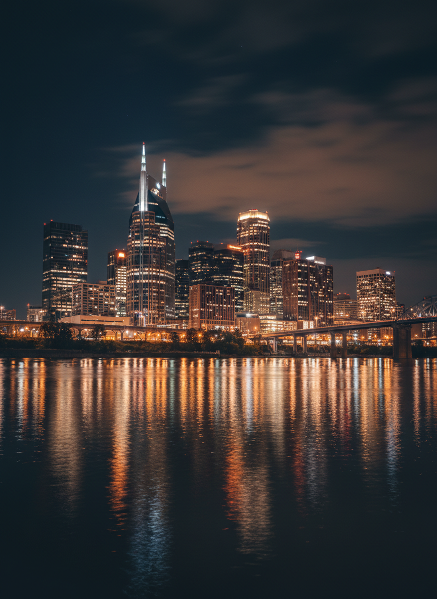 Nashville skyline at night